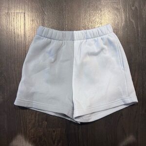 Light and Dark Blue Sweatpant Shorts